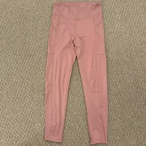 -Light pink Aéropostale Air Soft Ultra High-Rise leggings (inseam 25 inches)